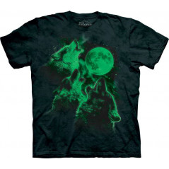 Three Wolf Moon Glow T-Shirt The Mountain