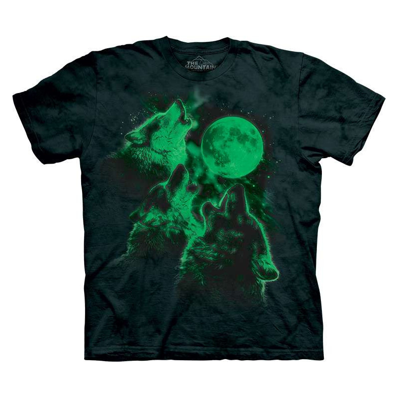 Three Wolf Moon Glow T-Shirt The Mountain