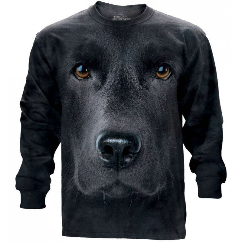 Black Lab Face Long Sleeve Tee