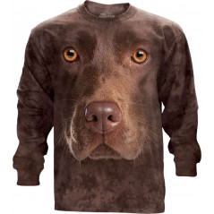 Chocolate Lab Face Long Sleeve Tee