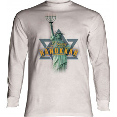 Lady Liberty Hanukkah Long Sleeve T-Shirt