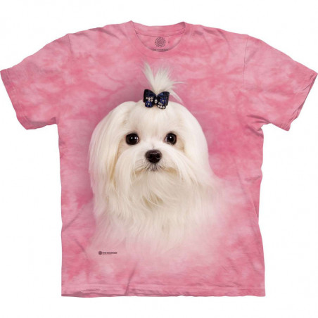 Girly White Maltese T-Shirt