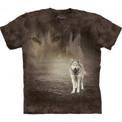 Grey Wolf Portrait T-Shirt - clothingmonster.com