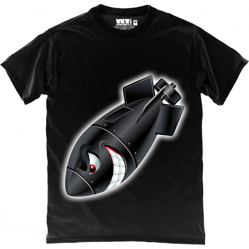 Happy Bomb in Black T-Shirt