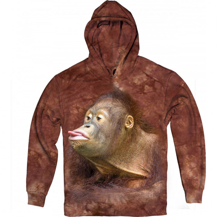 Orangutan Blowing a Raspberry Hoodie