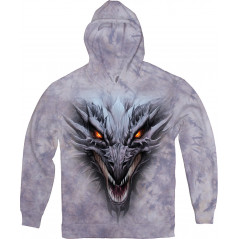 Dragon Head in Grey Hoodie