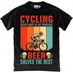 Cycling Beer in Black T-Shirt