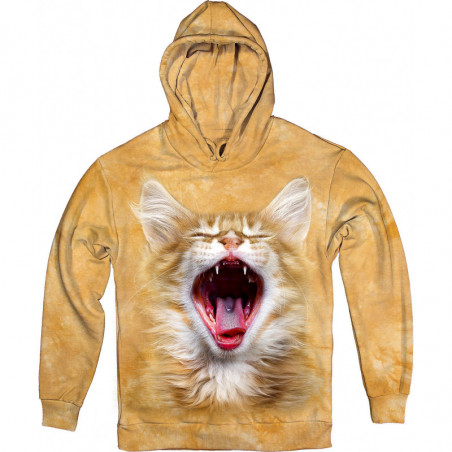 Yawning Cat Hoodie