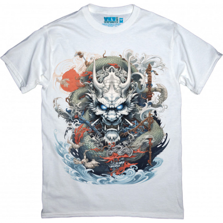 Chinese Dragon Blue T-Shirt