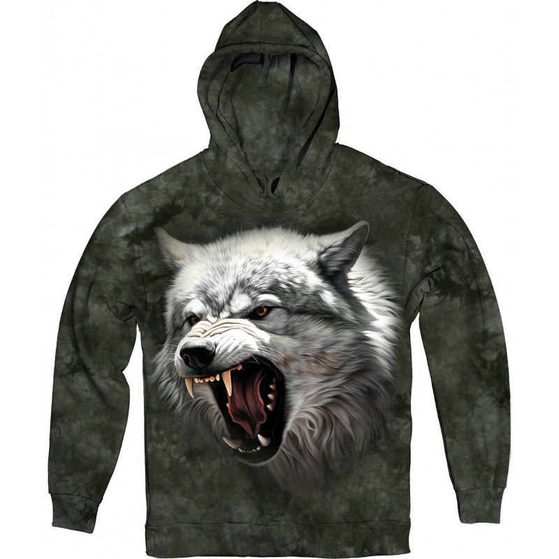 White Wolf Roaring Hoodie