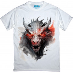 Dragon Head in White T-Shirt