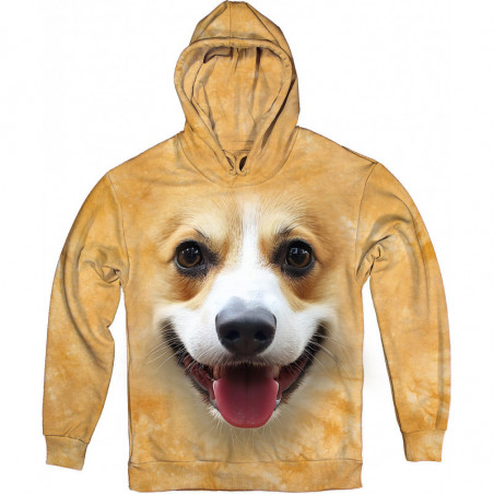 Welsh Corgi Big Face Hoodie