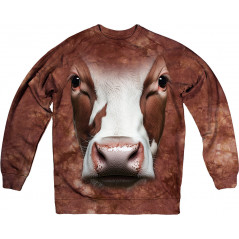 Brown Cow Face Sweatshirt