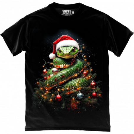 Holiday Hiss – Festive Snake Christmas T-Shirt