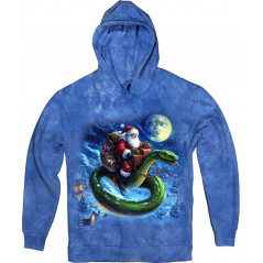 Holiday Rider Santa on a Snake Hoodie