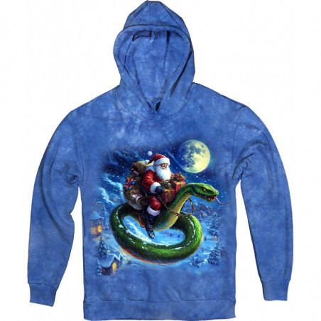 Holiday Rider Santa on a Snake Hoodie