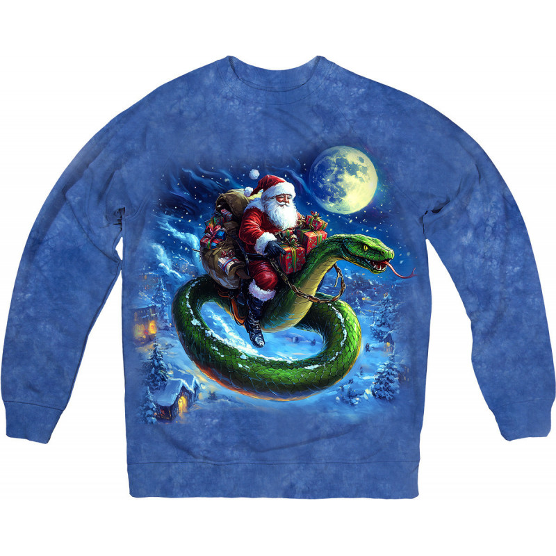 Holiday Rider Santa on a Snake Sweatshirt