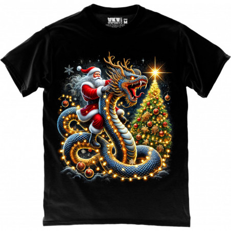 Dragon Sleigh Santa T-Shirt