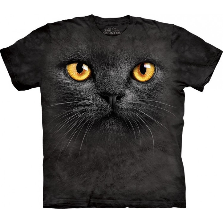 Big Face Black Cat T-Shirt