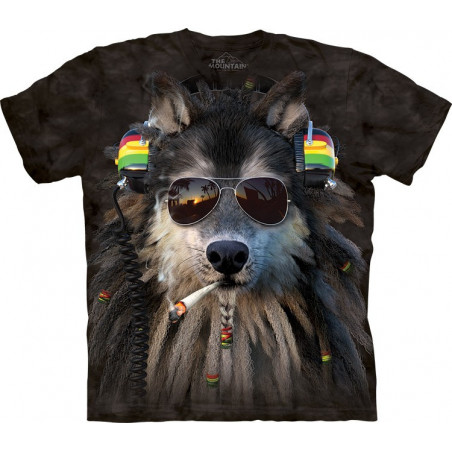 Smoking Rasta Wolf T-Shirt