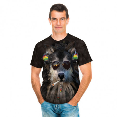 Smoking Rasta Wolf T-Shirt