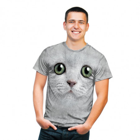 Cat Green Eyes Face T-Shirt