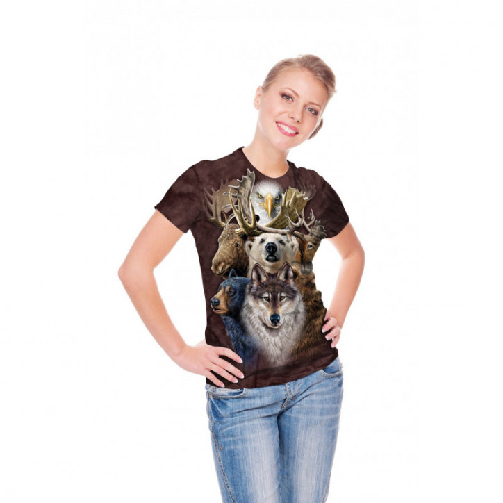 Northern Wildlife Collage T-Shirt