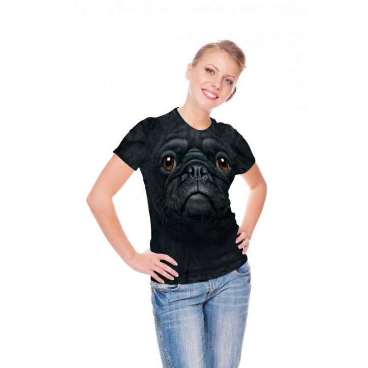 Black Pug Face T-Shirt