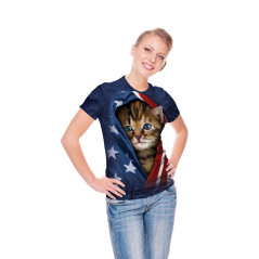 Patriotic Kitten T-Shirt